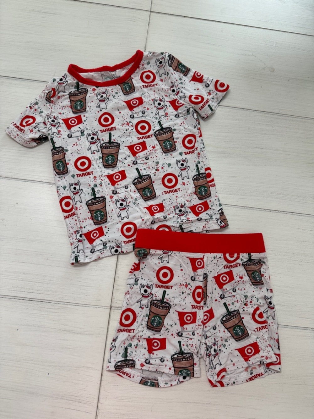 2T Bamboo WeiWei Target and Bullseye Inspired Short Pajama Set
